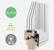 Drvo-aluminij prozor Ekostar Premium II